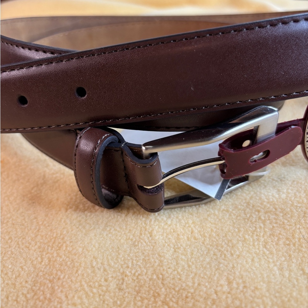 Davis Brothers Brown Leather Belt Men’s size 48/120 design Big & Tall New